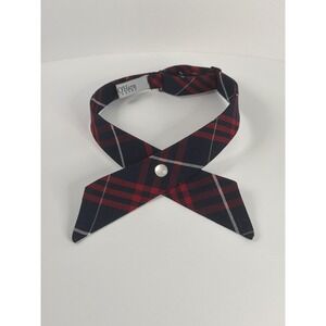 Flynn OHara School Uniform Crossover Tie Plaid Navy Red One Size